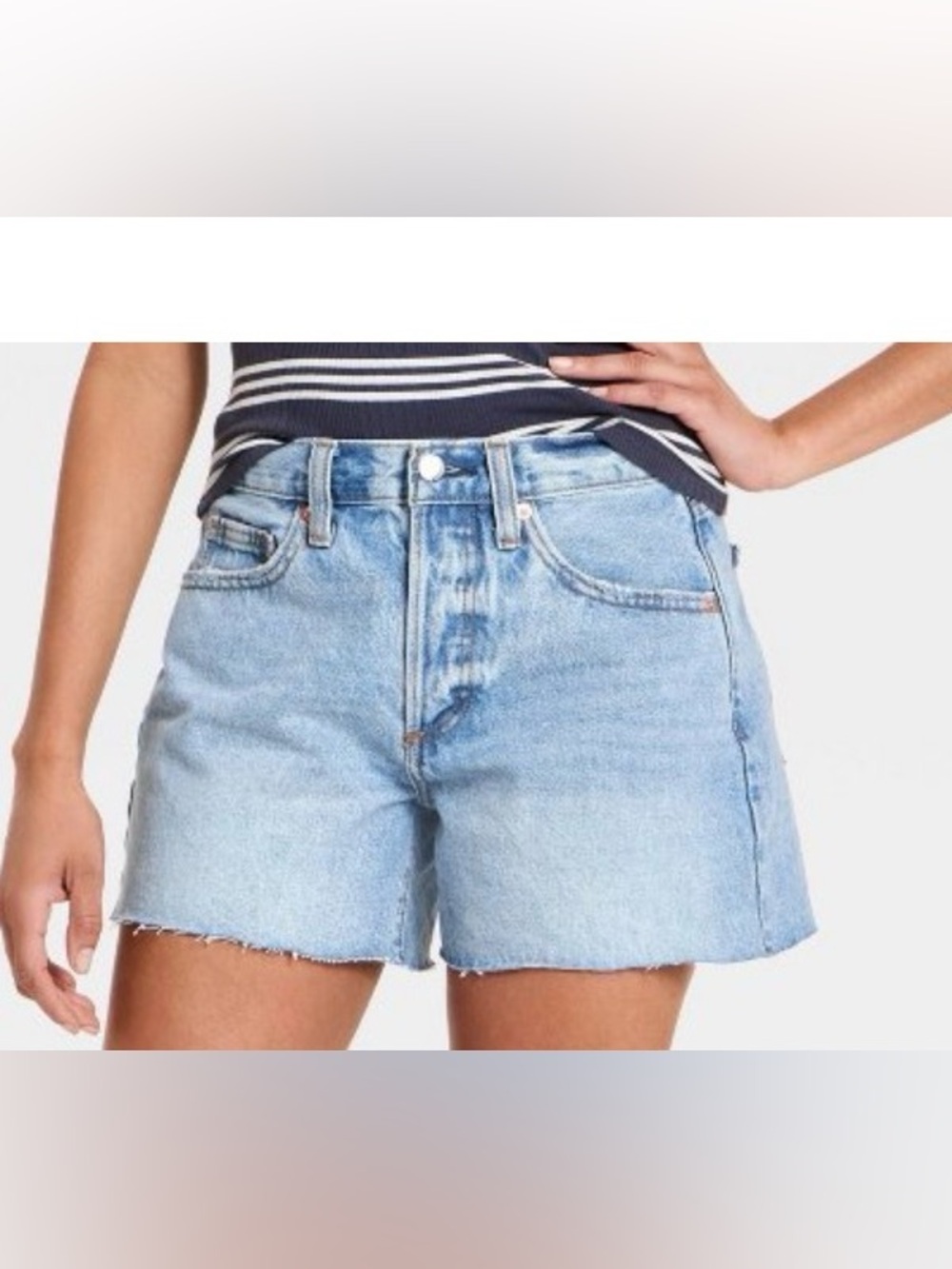 Light Wash Denim High-Rise Women’s Shorts